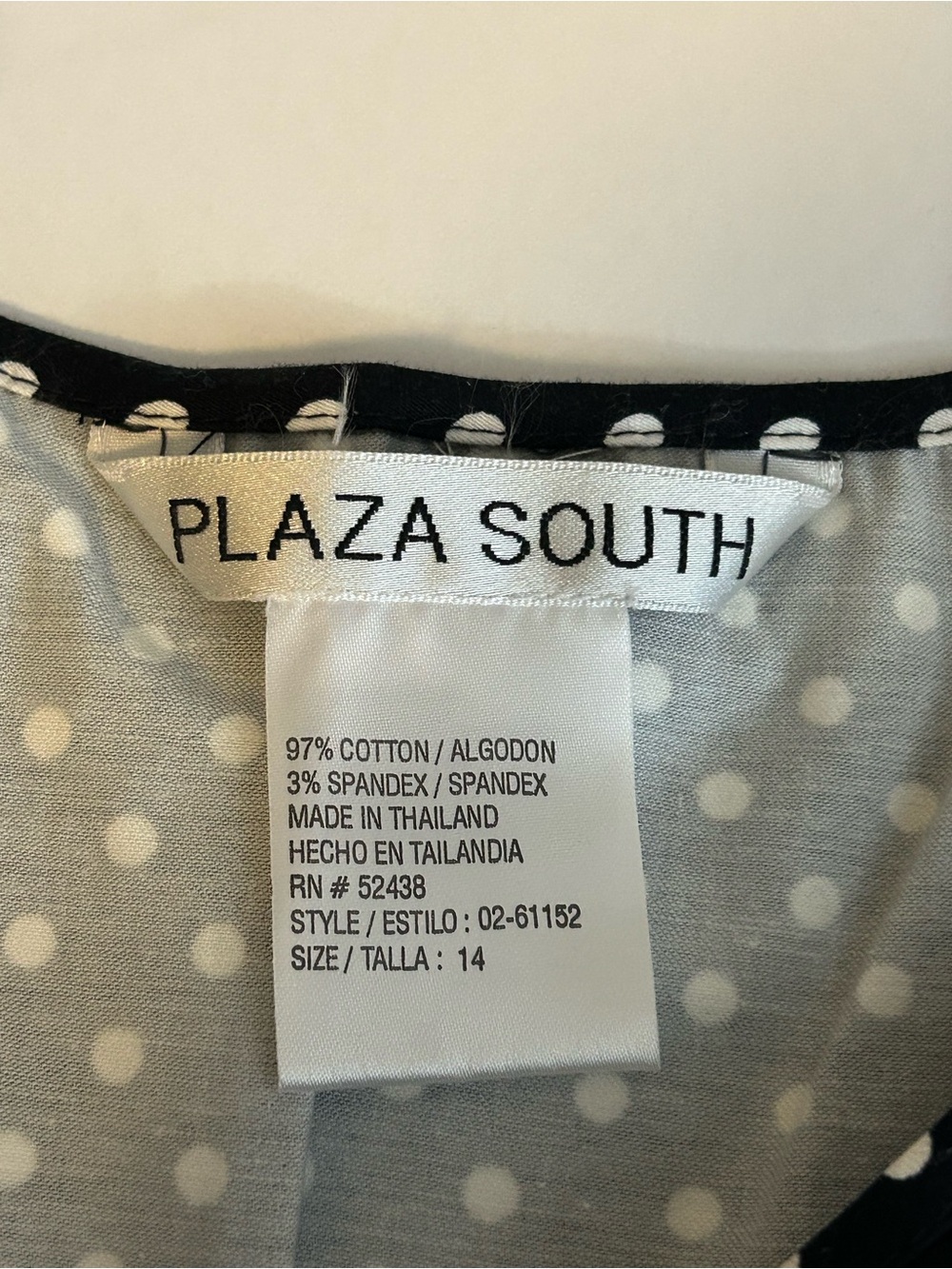 Sleeveless Black and white Polka Dot Tank Top - Picture 2 of 5